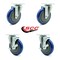 Service Caster 5 Inch Blue Polyurethane Wheel Swivel Top Plate Caster Set with 2 Brakes SCC SCC-20S514-PPUB-BLUE-TP2-2-TLB-2 - alternate 4